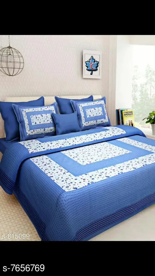 Cotton dots pillow covers pack of 3, queen size, 144 thread count from India