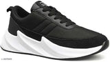 Kids black sporty casual walking running sneakers