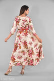 Anarkali kurta with multicolored floral print