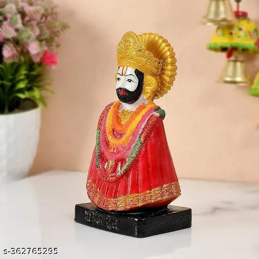 Multicolor polyresin Shri Khatu Shyam Ji statue, 4ft x 5ft decorative God idol for home, ideal for pooja and home decor
