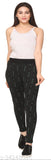 Printed cotton blend free size jeggings for women by SHAUN, India origin