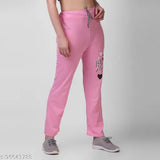 Pink satin jogging pants with drawstring waist, pack of 2