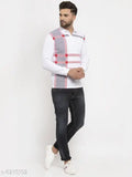 White cotton-blend polo collar full sleeve t-shirt for men, printed with Wild West theme