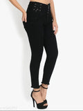 Dark wash women's bell bottom jeans