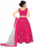 Boys' silk taffeta lehenga choli with embroidered design, 7-8 or 14-15 years size, Indian made