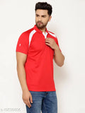 Solid polyester short sleeve men's t-shirt by Eppe, size S for chest 38in x length 26.5in, made in India