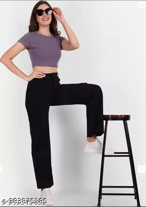 New trendy cargo pant, cotton lycra solid net exports quality, India, size 26/28/30/32 (waist 26/28/30/32, length 38 in)