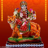 Durga Maa Poly Resin Statue, 9cm x 15cm x 21cm, goddess Durga idol for home, Indian-made Durga Mata Murti