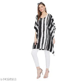 White and black stone-worked Georgette kaftan top, short sleeves, embellished net pattern for summer. Ladies size S (36 in bust), M (38 in bust), L (40 in bust), XL (42 in bust), XXL (44 in bust). Made in India