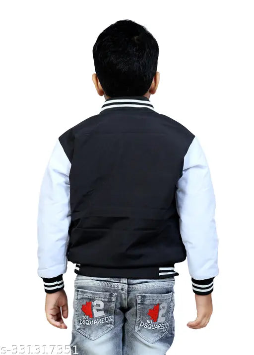 Black zip jacket with ribbed detailing and zippers