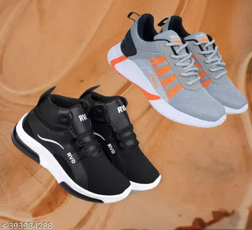 Multicolor lightweight sports shoes for kids, lace-up design, suitable for running