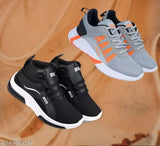 Multicolor lightweight sports shoes for kids, lace-up design, suitable for running