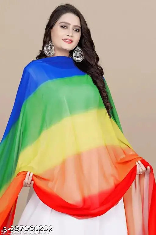 Georgette kurta set with palazzos, solid net pattern, three-quarter sleeves - Aagyeyi alluring women's fashion, India