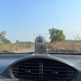 Transparent silver Allah Mohammed Islamic dashboard car stand, symbolizing faith for travel