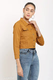 Denim waistcoat for women, pretty feminine three-quarter sleeve jacket from India