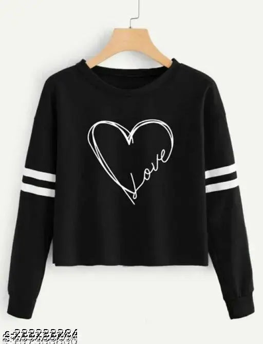 Cotton blend women's full sleeve designer party wear t-shirt by SWAGGER JNS, ideal for western wear and parties in India