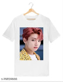 BTS Kpop fan art round neck cotton half sleeves t-shirt in pure cotton, printed design for unisex sizing (XS-XXL), made with quality materials from India