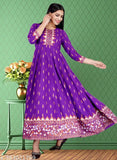 Vibrant Rayon printed Anarkali Kurtis for Women, Sleeve length: Three-Quarter, Single size options available from S to XXXL, Indian origin