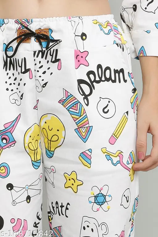 Quirky Collection women's denim printed jeggings - 100% cotton, cool-season comfort