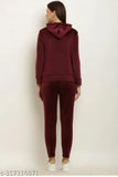 Velvet tracksuit set for women and girls, trendy active wear clothing, solid color with long sleeves, 2 pieces per set, S-L sizes, origin India