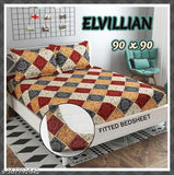 Trendy cotton superfine elastic king size romantic bedsheet, ethnic motifs, 2 pillow covers included - ideal for summer use in adult bedrooms