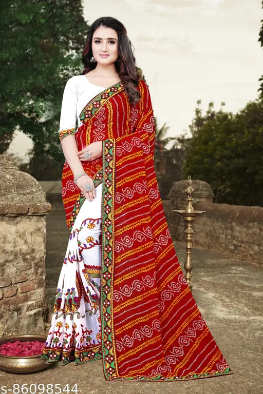 Trending Georgette embroidered purple sari with blouse for women, fancy party wear, wedding festive bridal sari