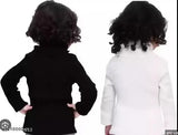 Black and white high neck wool sweaters pack for kids (0-7 years), India origin