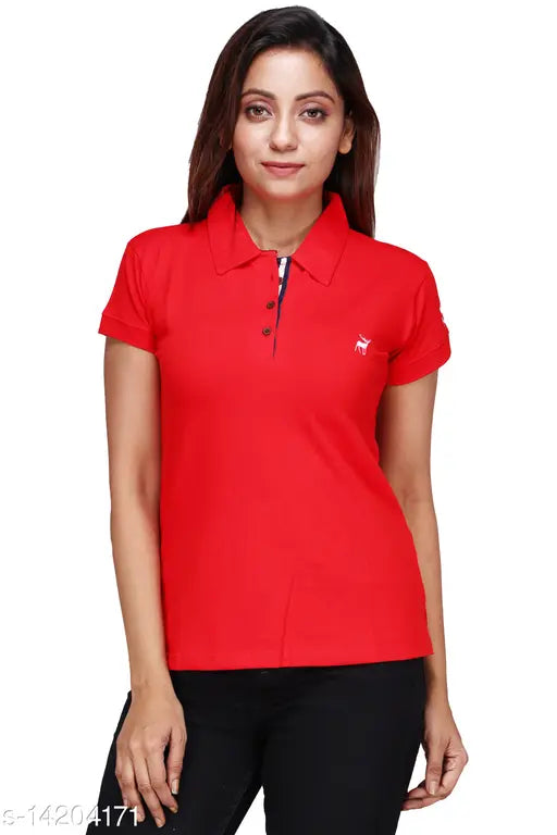 Embroidered cotton short sleeves t-shirt, trendy ladies top from India