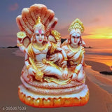 Marble Laxmi Narayan Idol, 250gm, symbolizing prosperity and protection for home temple