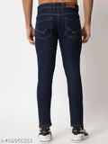 Dark blue slim fit men's jeans