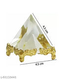 Glass Vastu Feng Shui Crystal Pyramid - Positive energy, good luck & prosperity for home/office