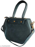 Lightweight shoulder bag with soft handle, peacock blue color