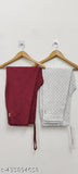 Two pieces red cotton women's trousers combo pack