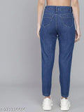 Solid cotton damage slim fit jeans by M MODDY - modern casual wear for men (size 30/34)