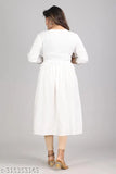 White malti, long-sleeved dress