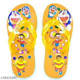Cartoon character EVA slippers for kids: Doraemon design in 3 pairs, sizes 18-24 months, 2-2.5 years, 2.5-3 years, made in India