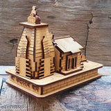 Handcrafted wooden Shivling in miniature Kedarnath Temple replica, ideal religious gift for special occasions, Indian origin