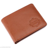 Leather tan wallet for men, solid design, perfect gift from India