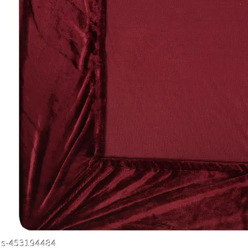 Double King flannel striped fitted bedsheets with 2 pillow covers, premium winter velvet fabric by CRAFTEAL, ideal for cozy adult retreats