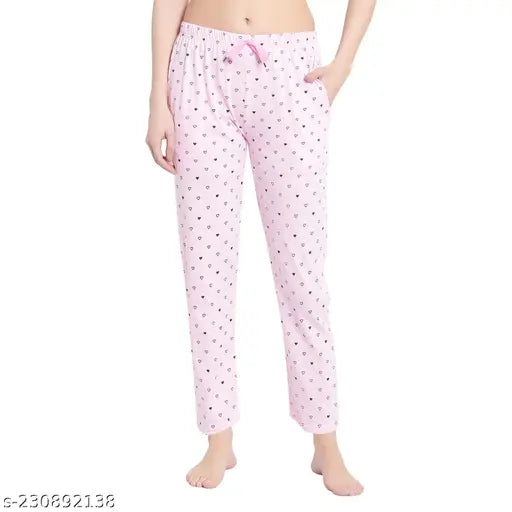 Womens pink polka dot pajamas