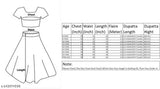 Art Silk Lehenga, Banarasi Jacquard Semi-Stitched Blouse, Silk Dupatta - Traditional Indian wear for ages 8-15, handcrafted by Jay Nejadhari Creation
