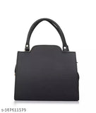 Girls' black sling bag with gold accents and multiple compartments