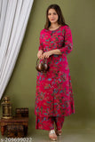 Rayon checkered kurta set with palazzos, women's three-quarter sleeve fashion from Aakarsha Drishya