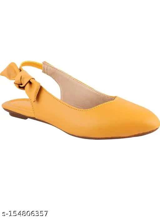 Synthetic ballerina flats, Women's Point Bow Bellie in various sizes (IND-3 to IND-9), Indian origin