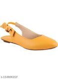 Synthetic ballerina flats, Women's Point Bow Bellie in various sizes (IND-3 to IND-9), Indian origin