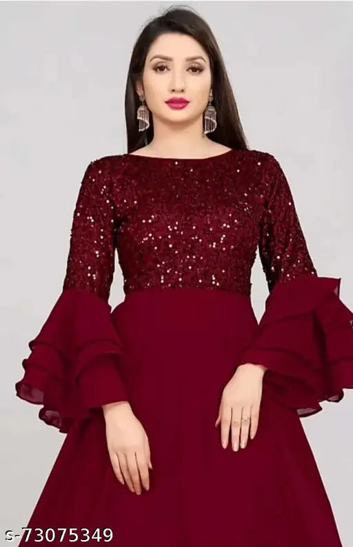 Embellished Georgette Ananya choli with long sleeves, velvet 5mm sequin, Indian fashion