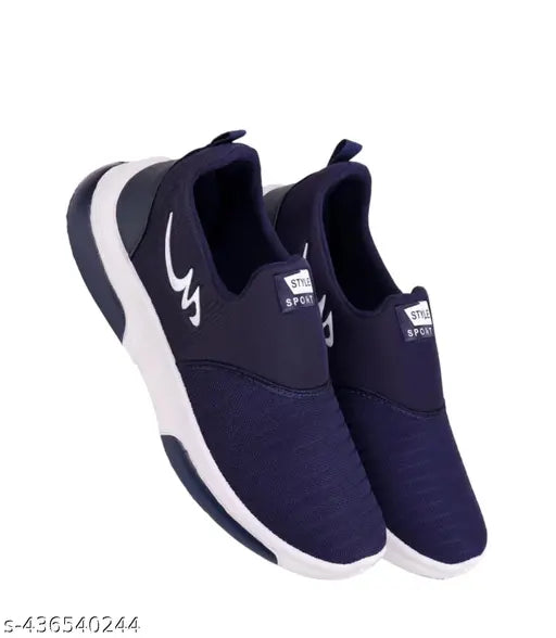 Navy blue and white N2PRO Casual SlipOn Sneakers