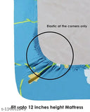 Glace cotton fitted king size bedsheet with elastic corners, floral pattern, ideal for summer decor, 200 thread count