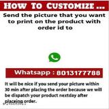 Personalized photo printed white polyester T-shirt with short sleeves, high-resolution image required. Made in India, polyester fabric