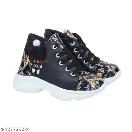 Canvas and PVC printed net casual shoes for kids girls, Mukanda brand